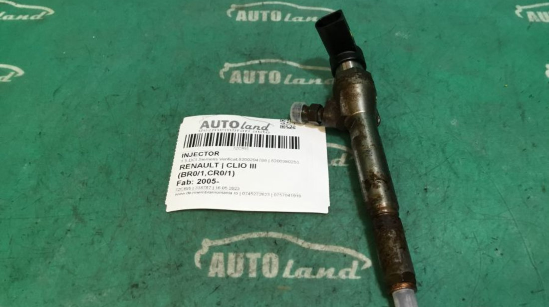 Injector 8200380253 1.5 DCI Siemens Verificat,8200294788 Renault CLIO III BR0/1,CR0/1 2005