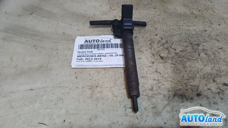Injector A6420701187 3.0 CDI Euro 5 0445116026 Mercedes-Benz GL X166 2012-2015