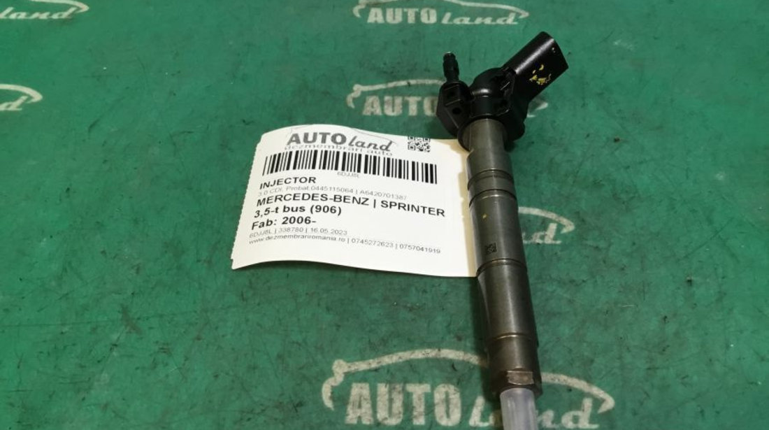 Injector A6420701387 3.0 CDI, Probat,0445115064 Mercedes-Benz SPRINTER 3,5-t bus 906 2006