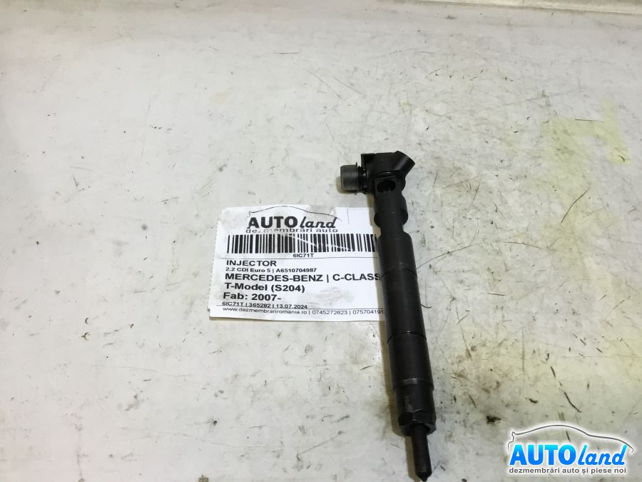 Injector A6510704987 2.2 CDI Euro 5 Mercedes-Benz C-CLASS T-Model S204 2007