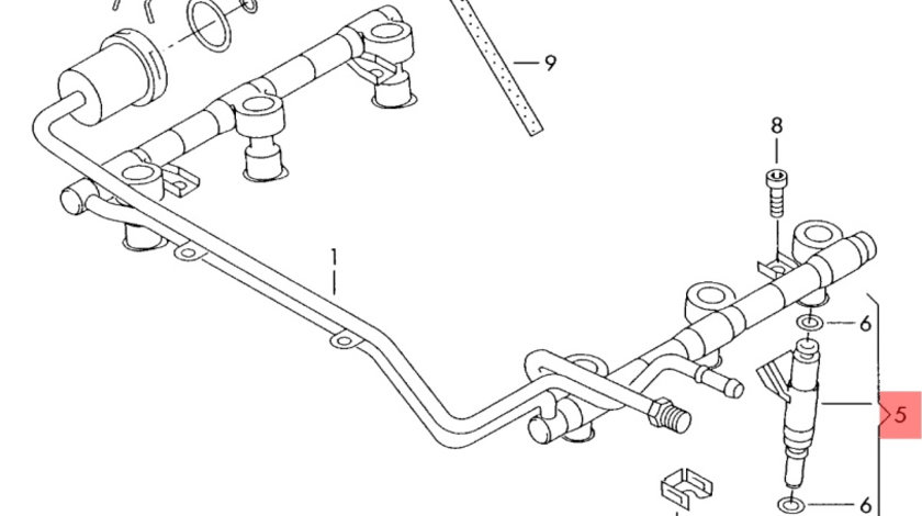 Injector Audi A4 8E 2002 2003 2.4 BDV OEM 078133551BB