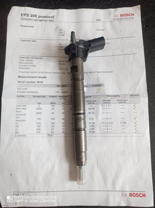 Injector Audi A4 (8K2, B8) 2.0 TDI , CAG - COD 0986435360