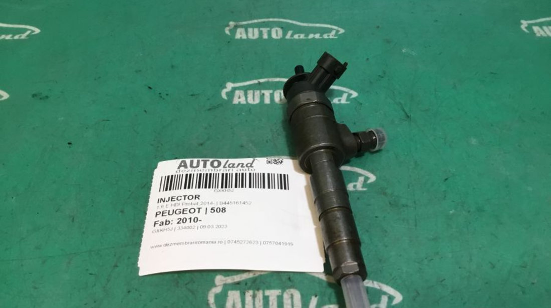 Injector B445161452 1.6 E HDI Probat,2014-Peugeot 508 2010