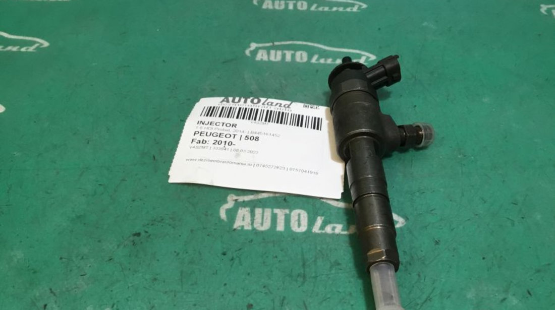 Injector B445161452 1.6 HDI Probat, 2014-Peugeot 508 2010