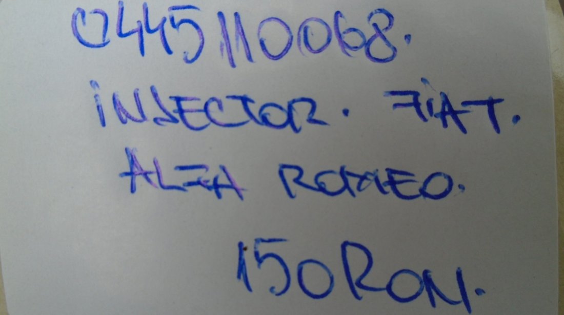 Injector fiat alfa romeo cod 0445110068