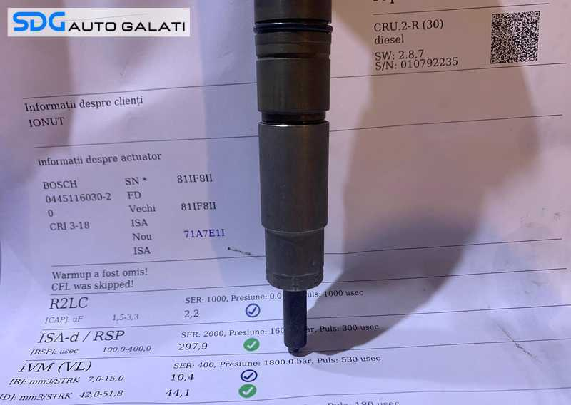 Injector Injectoare Verificate cu Fisa Skoda Octavia 2 2.0 TDI CEGA 2004 - 2013 Cod 0445116030 03L130277