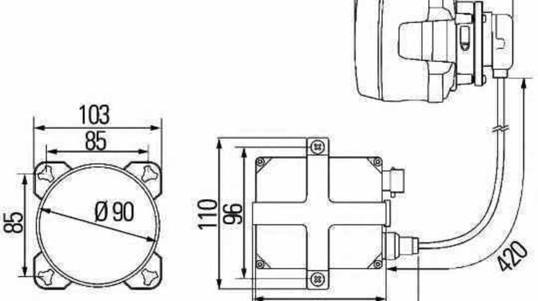 Insertie far faza lunga Producator HELLA 1K0 008 192-091