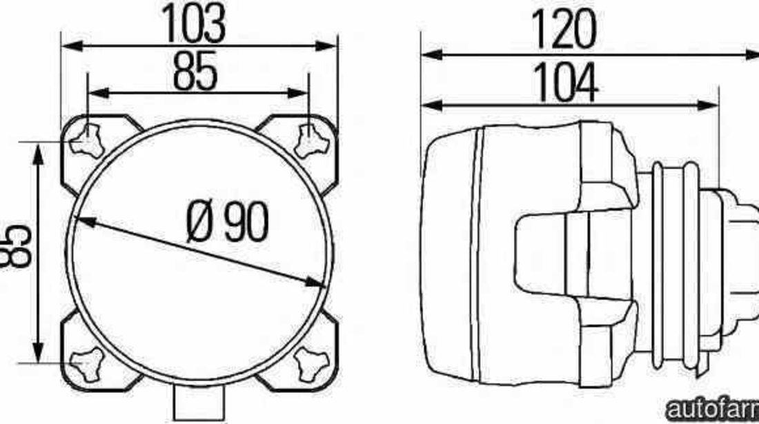 Insertie far faza lunga Producator HELLA 1K0 008 191-027