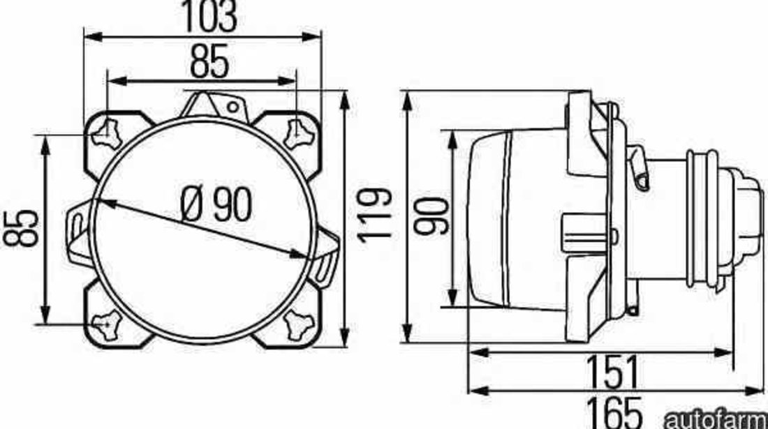 Insertie, far FENDT Vario HELLA 1BL 008 193-001