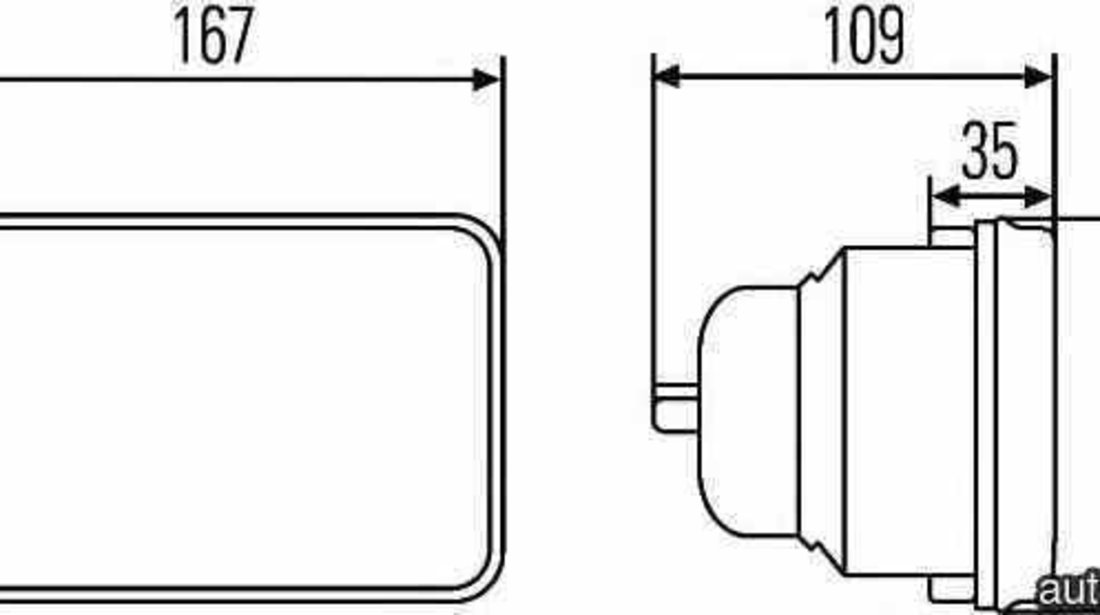 Insertie, far MITSUBISHI SAPPORO I (A12_) HELLA 1AB 003 177-071