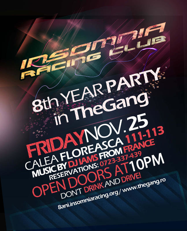 Insomnia 8th Year Party, 25 Noiembrie, The Gang: aniversare cu cantec! Insomnia 8th Year Party, 25 Noiembrie, The Gang: aniversare cu cantec!