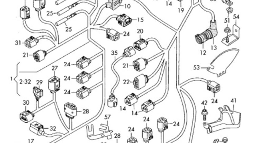 Instalatie electrica motor Volkswagen Passat B7 (365) Variant 2011 2.0 TDI OEM 3C0906379