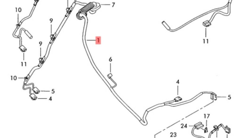 Instalatie haion stanga Seat Leon 1P 2008 2.0 BKD 103 KW 1P0971145A OEM 1P0971145A