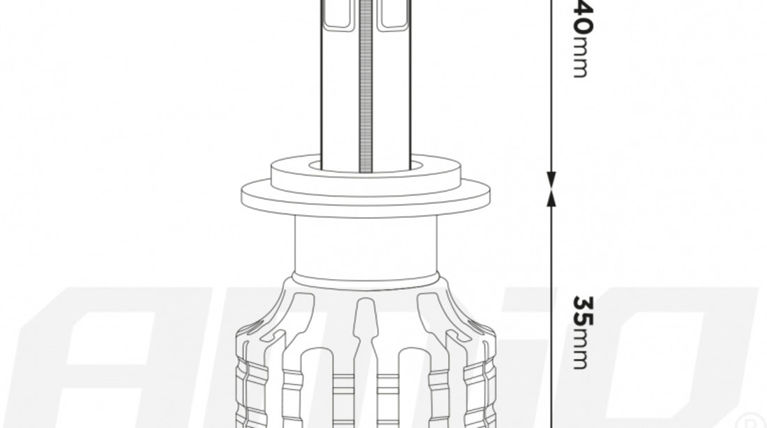 Instalatie LED COB 2Side AMiO, compatibil H7 AVX-AM02844