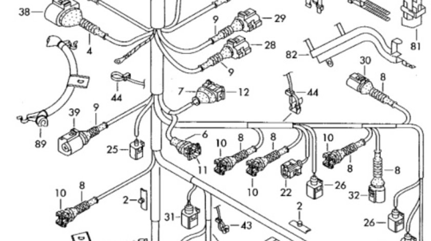 Instalatie motor Audi A4 B6 (8E2) Sedan 2003 1.9 TDI OEM 8E1971871B