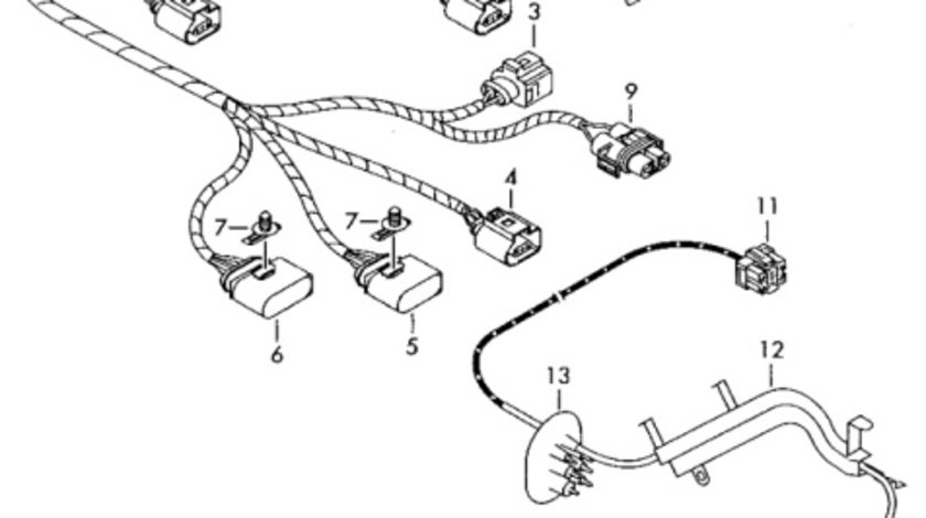 Instalatie senzori bara spate Audi A4 B7 (8E) Berlina 2007 1.9 TDI OEM 8E0971085A