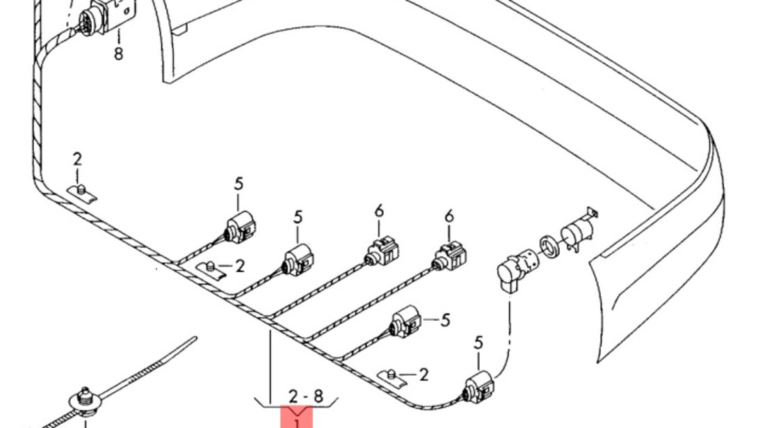 Instalatie senzori parcare spate Volkswagen Passat CC (357) DSG 2.0 tdi CBB B 2009 VOLKSWAGEN PASSAT CC (357) [ 2008 - 2012 ] OEM 3C8971104C