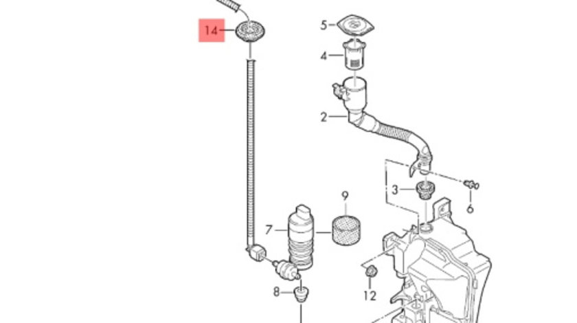 Instalatie spalator parbriz cu incalzire Volkswagen Polo 9n 2002 2003 Hatchback VOLKSWAGEN POLO (9N_) [ 2001 - 2012 ] OEM 6Q0955998