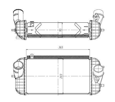 Intercooler, compresor (309066 NRF) HYUNDAI,KIA