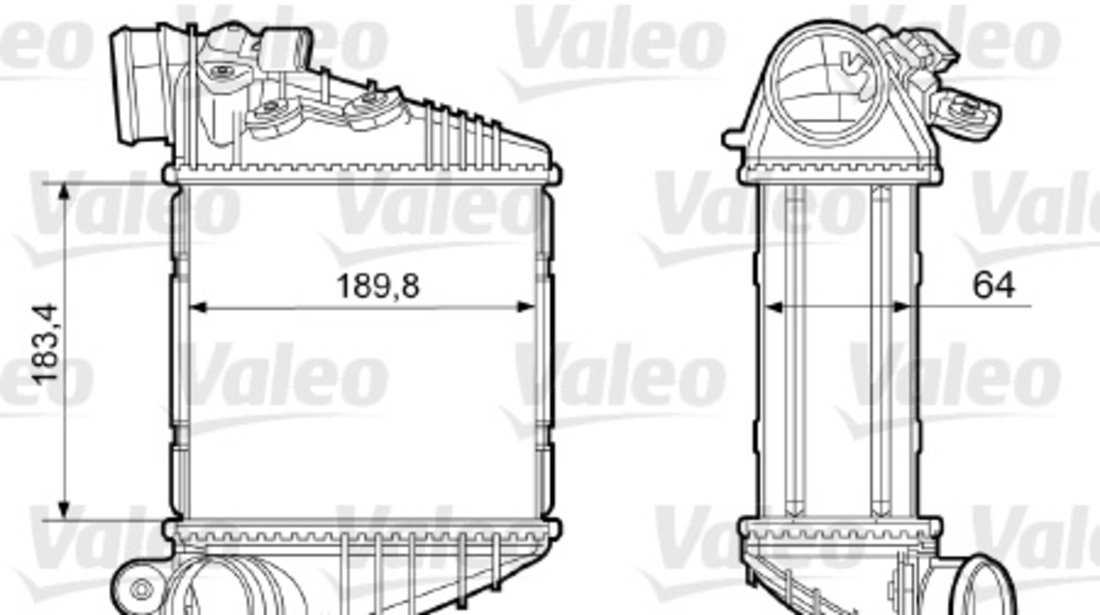 Intercooler, compresor (817457 VALEO) AUDI,SEAT,SKODA,VW