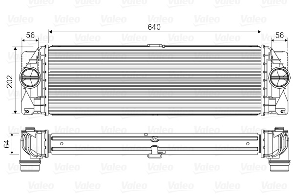 Intercooler, compresor (818341 VALEO) MERCEDES-BENZ,VW