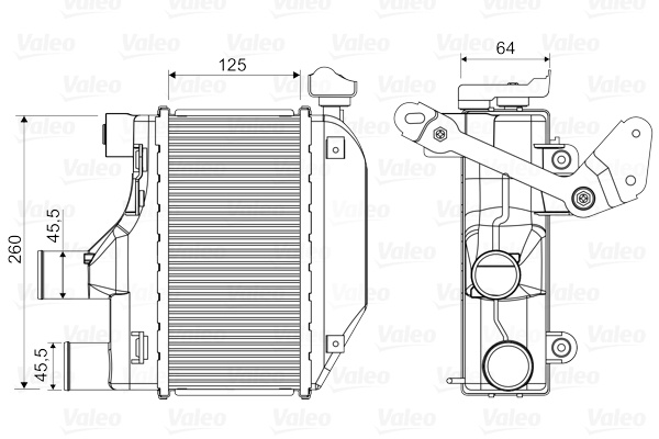 Intercooler, compresor (818362 VALEO) TOYOTA