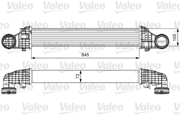 Intercooler, compresor (818606 VALEO) MERCEDES-BENZ