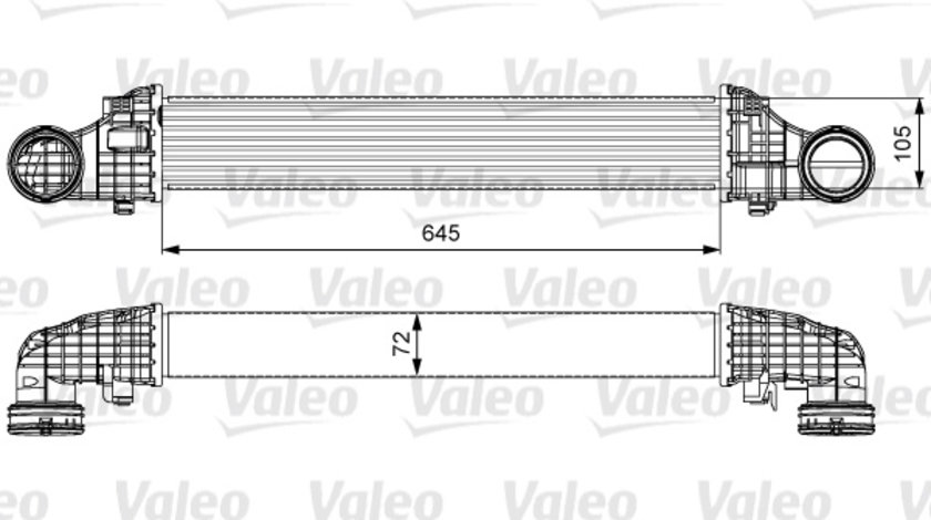 Intercooler, compresor (818606 VALEO) MERCEDES-BENZ