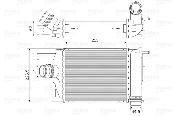 Intercooler, compresor (818609 VALEO) DACIA,RENAULT