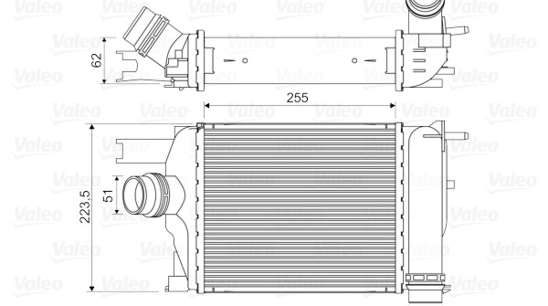 Intercooler, compresor (818609 VALEO) DACIA,RENAULT