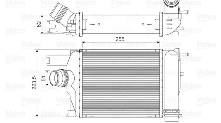 Intercooler, compresor (818609 VALEO) DACIA,RENAULT