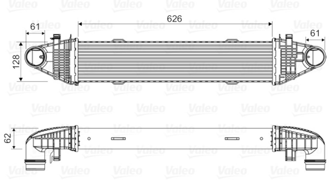 Intercooler, compresor (818616 VALEO) MERCEDES-BENZ