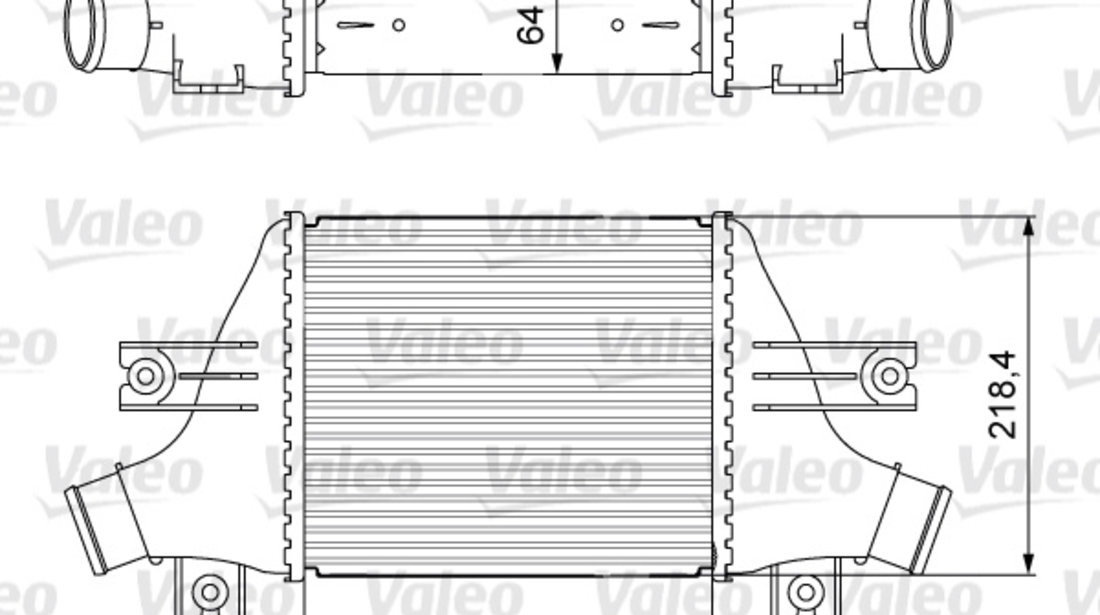 Intercooler, compresor (818638 VALEO) Citroen,MITSUBISHI,PEUGEOT