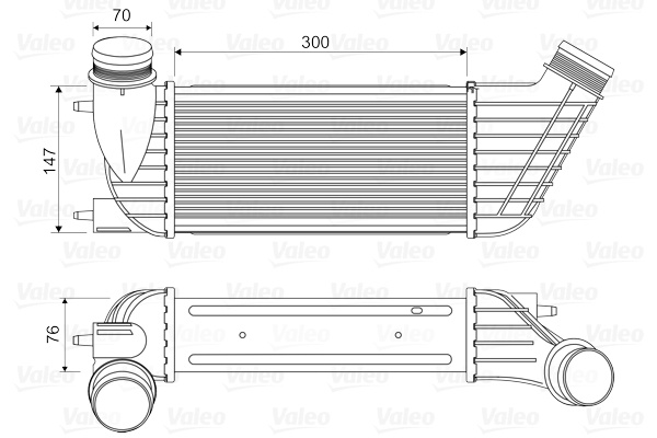Intercooler, compresor (818651 VALEO) Citroen,FIAT,PEUGEOT
