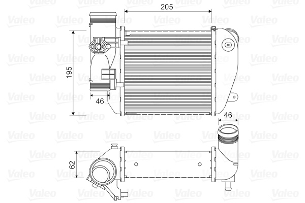 Intercooler, compresor (818653 VALEO) AUDI