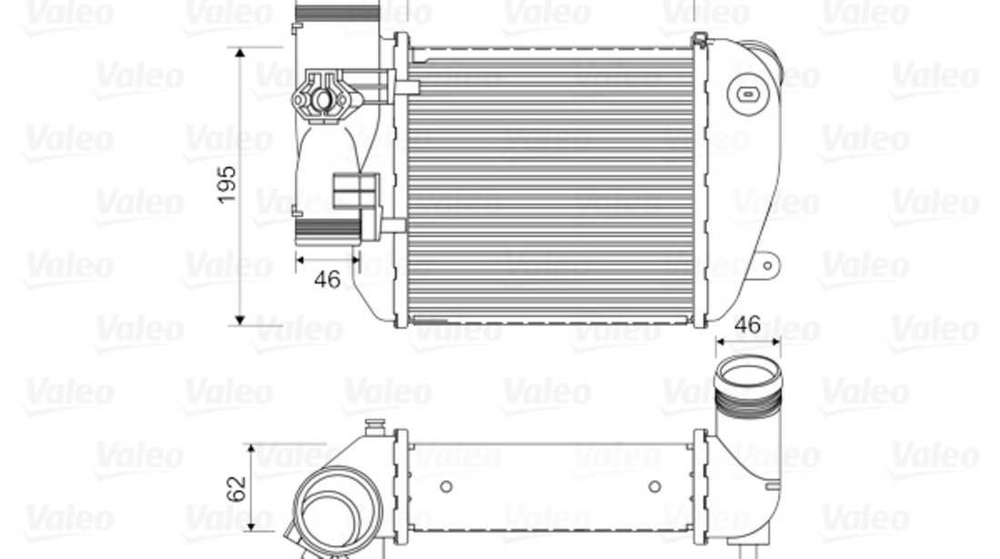 Intercooler, compresor (818653 VALEO) AUDI