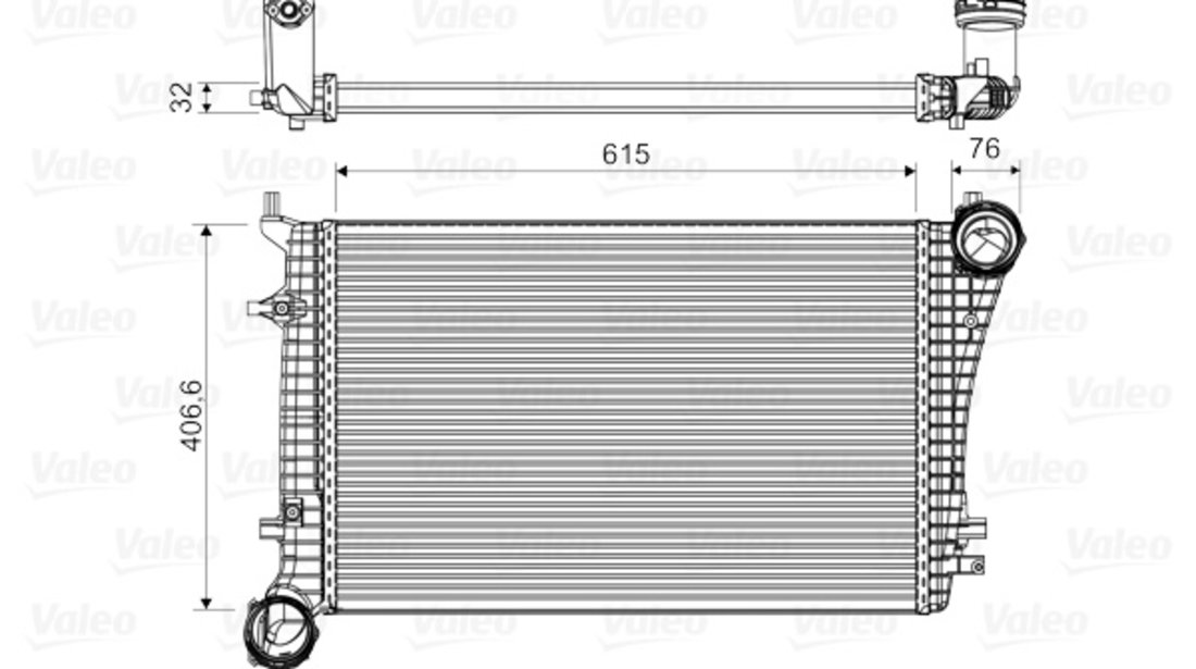 Intercooler, compresor (818675 VALEO) AUDI,SEAT,SKODA,VW