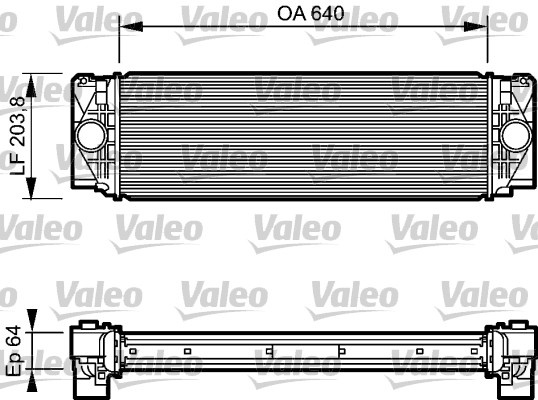 Intercooler, compresor (818732 VALEO) MERCEDES-BENZ,VW