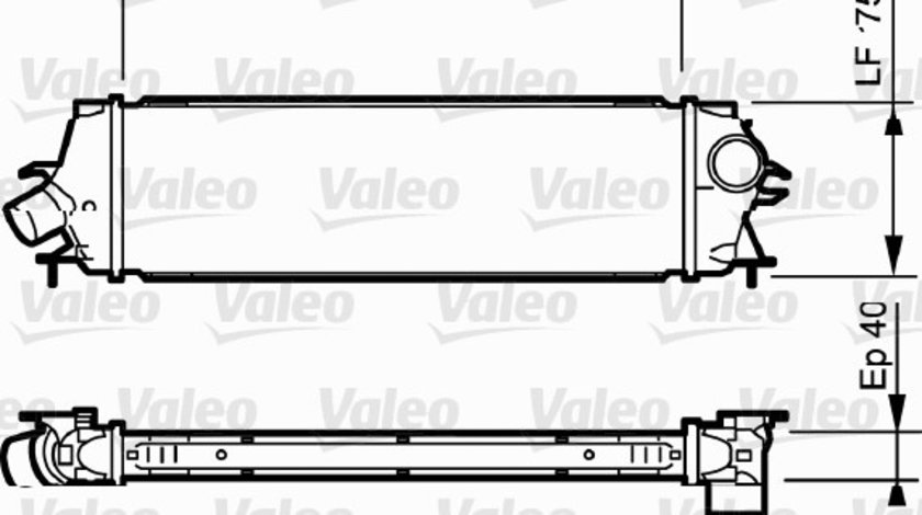 Intercooler, compresor (818771 VALEO) OPEL,RENAULT,VAUXHALL