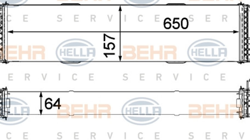 Intercooler, compresor (8ML376701571 HELLA) OPEL,RENAULT,VAUXHALL