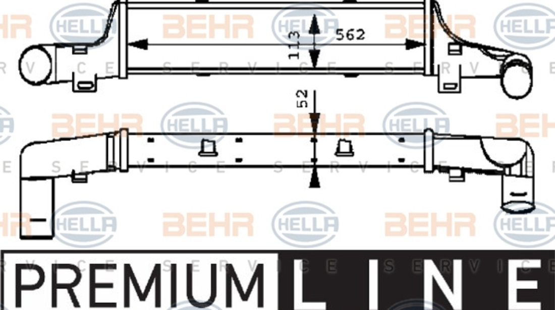 Intercooler, compresor (8ML376723131 HELLA) MERCEDES-BENZ