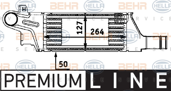 Intercooler, compresor (8ML376723201 HELLA) OPEL,VAUXHALL