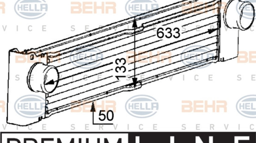 Intercooler, compresor (8ML376723521 HELLA) MERCEDES-BENZ