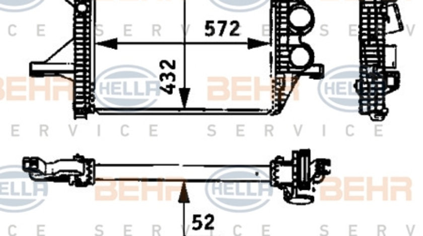 Intercooler, compresor (8ML376723781 HELLA) MERCEDES-BENZ