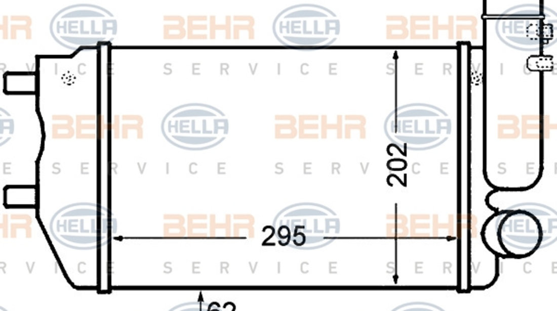 Intercooler, compresor (8ML376727571 HELLA) Citroen,FIAT,PEUGEOT