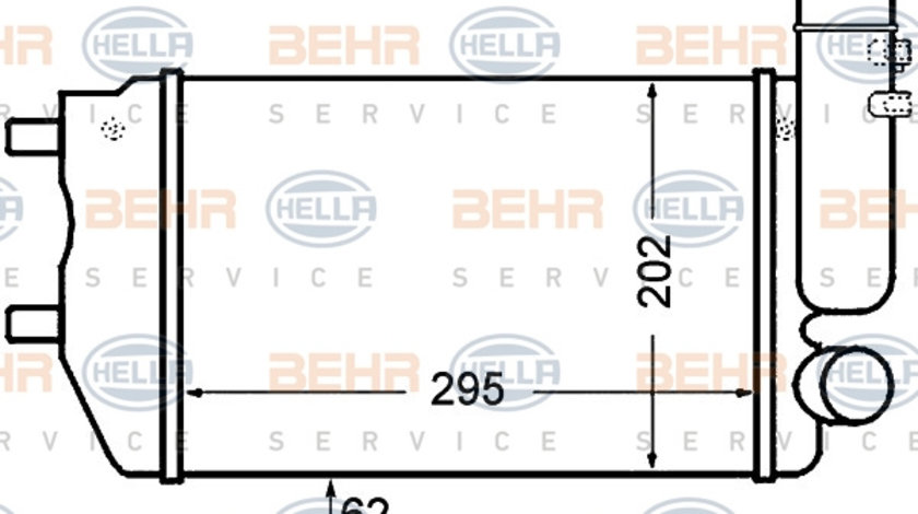 Intercooler, compresor (8ML376727571 HELLA) Citroen,FIAT,PEUGEOT