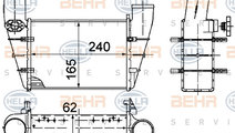 Intercooler, compresor (8ML376727581 HELLA) AUDI,A...