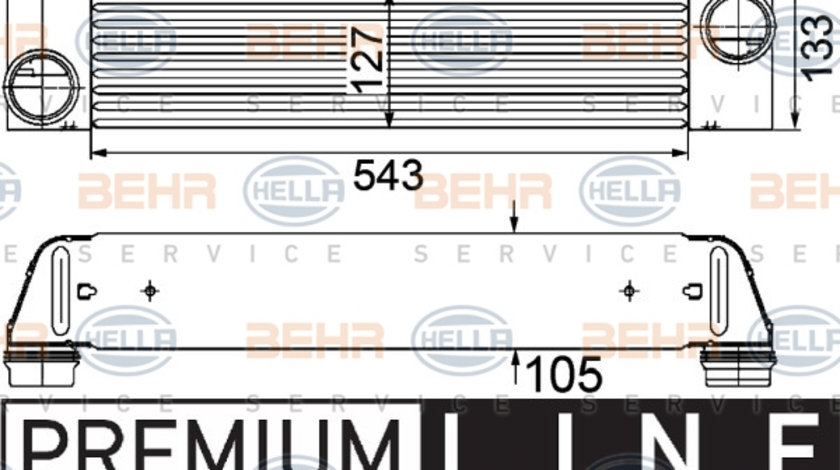 Intercooler, compresor (8ML376746501 HELLA) BMW