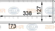 Intercooler, compresor (8ML376746621 HELLA) FORD