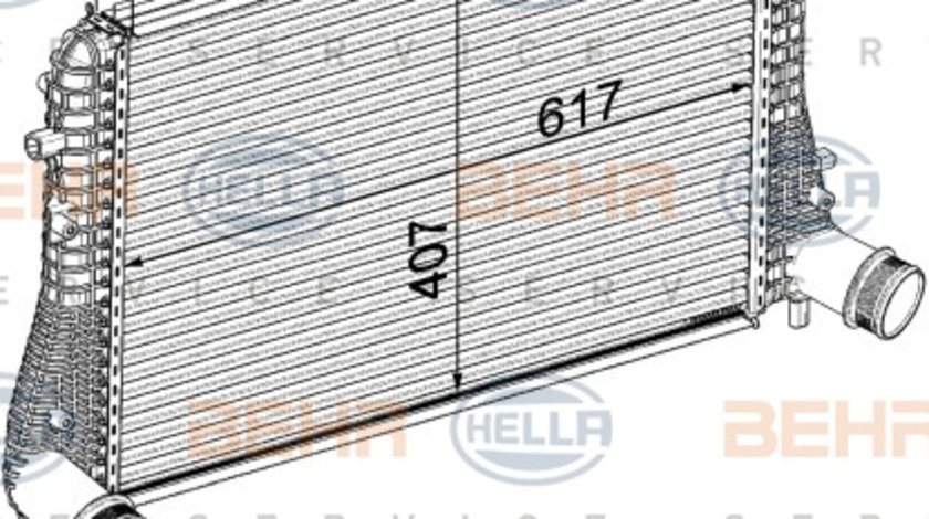 Intercooler, compresor (8ML376746721 HELLA) AUDI,SEAT,SKODA,VW